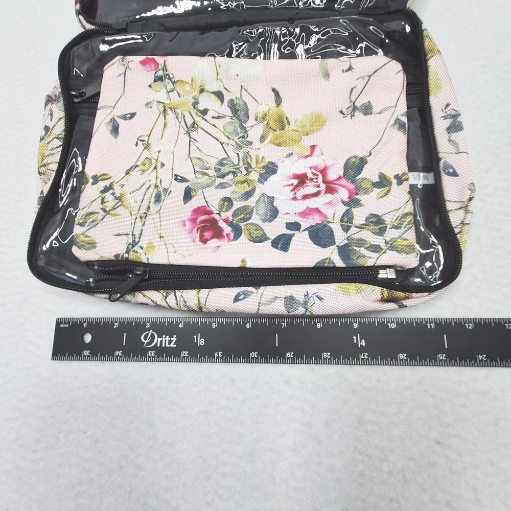 Bang & Carsen Toiletry Bag Womens Large Pink Floral Hanging Travel Organizer NEW